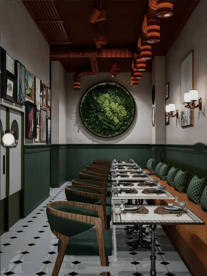 Интерьер Balzac Café в Шымкенте